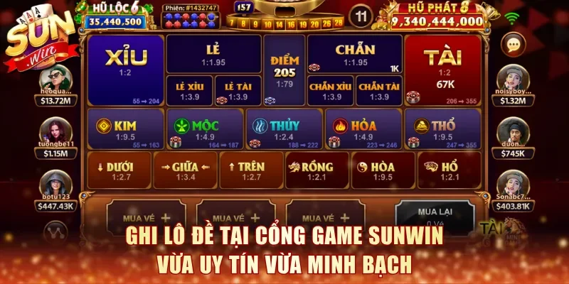 Ghi lô đề tại cổng game SunWin vừa uy tín vừa minh bạch